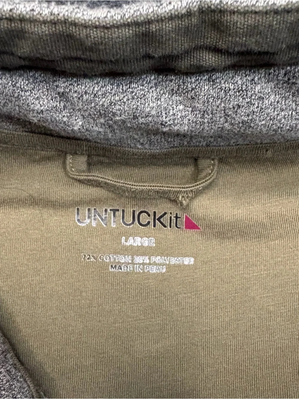UNTUCKit Gray Long-Sleeve Zip-Up Detail Sweater